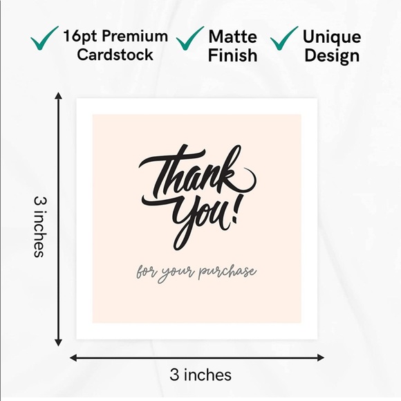 NEW Posh Package "Thank You!" Gift Wrap Shipping Set - Stickers & Cards! - Picture 4 of 9